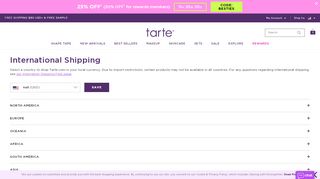 Tarte Cosmetics Gutscheine - Screenshot